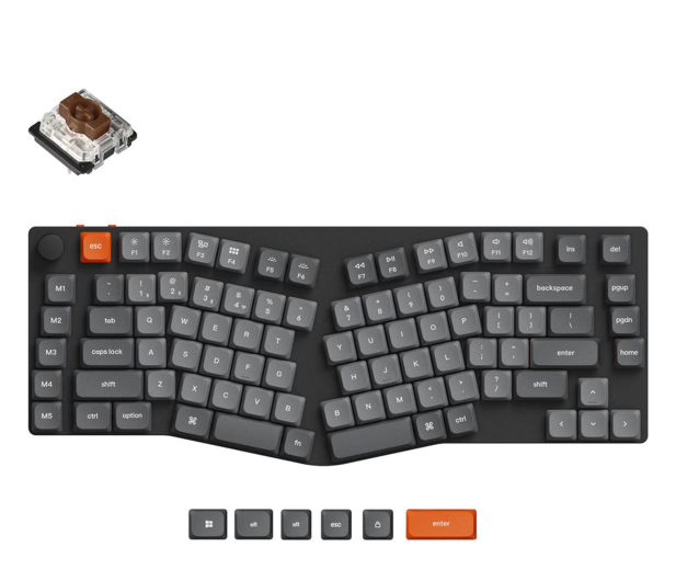 Keychron K15 Max H3 UltraSlim Low Profile Gateron Brown Ergonomic RGB - 1507472 - zdjęcie 2